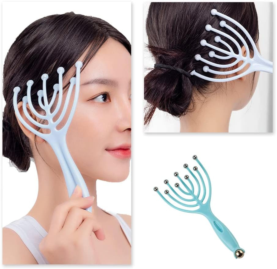 Experience Ultimate Relaxation with the Nine Claw Handheld Scalp Massager – Perfect for Stress Relief and Deep Tissue Therapy