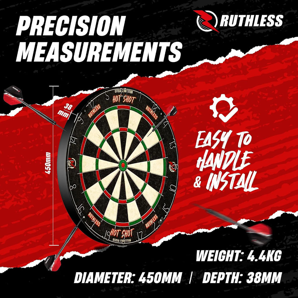 Ultimate Home Darts Centre with LED Lighting Option - Complete Set Including Cabinet, Dartboard, and 2 Sets of Darts